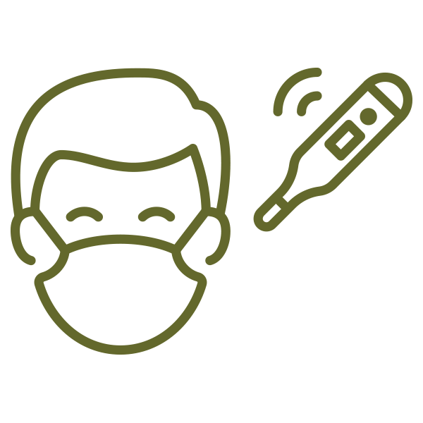 Mask & thermometer icon