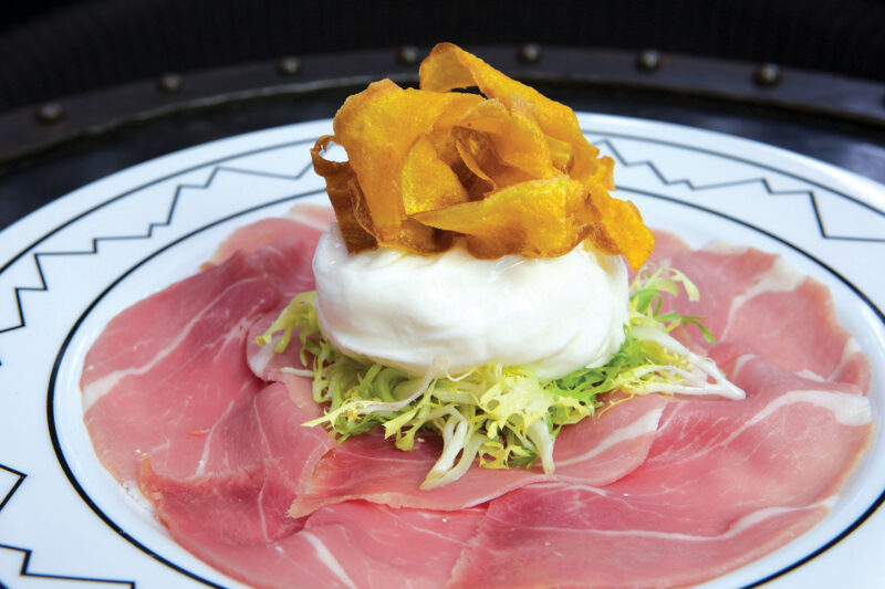Ca’ Del Sole Burrata Con Prosciutto Di Parma E Zucca Fritta
